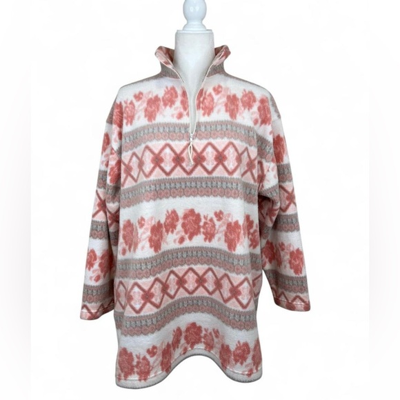 Vintage 90s Victoria's Secret
Country Rose Floral Baggy Sherpa Flannel Jacket. - Picture 2 of 6